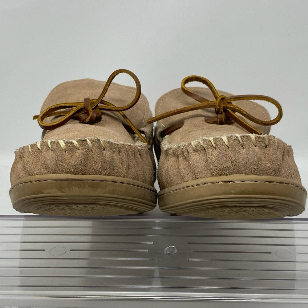 Cabelas Suede Sherpa Slippers Mens Size 12 M Cozy Cabincore Neutral - Picture 3 of 12